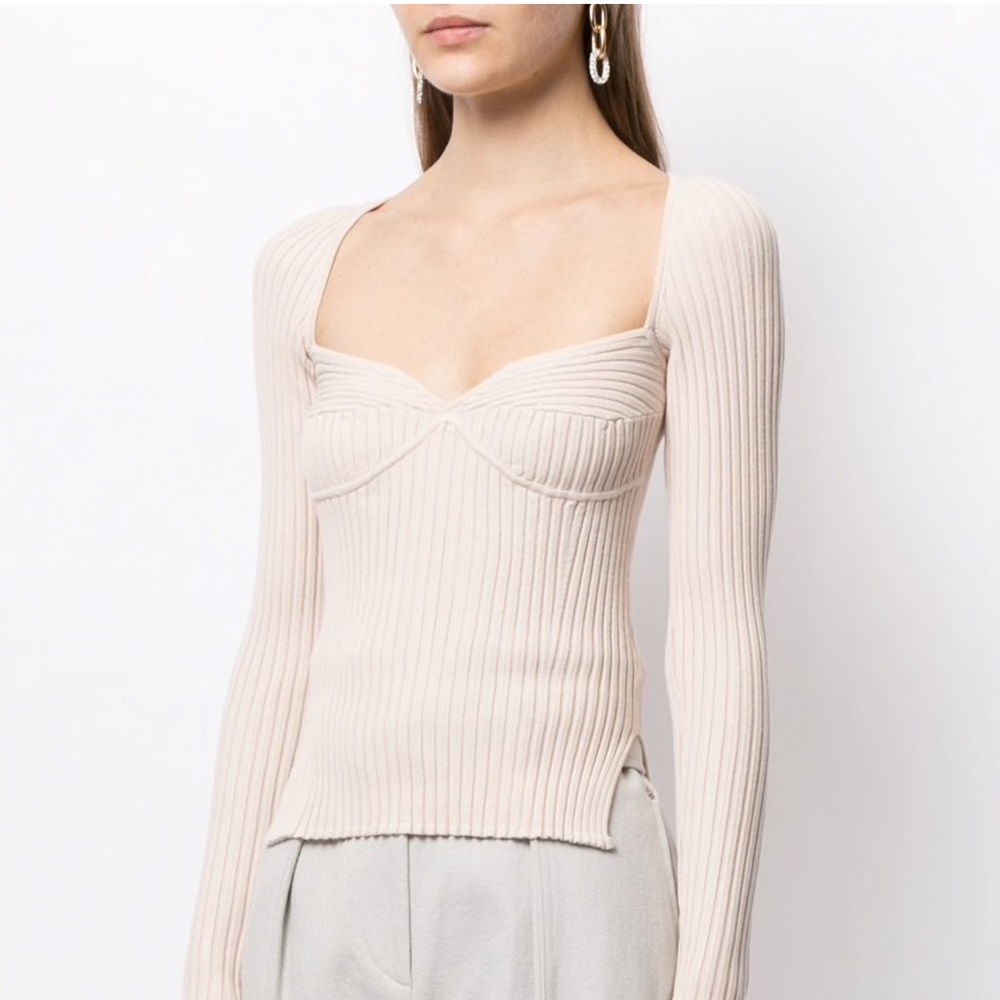 NWT Jonathan Simkhai Champagne Bustier Top - Sz XS